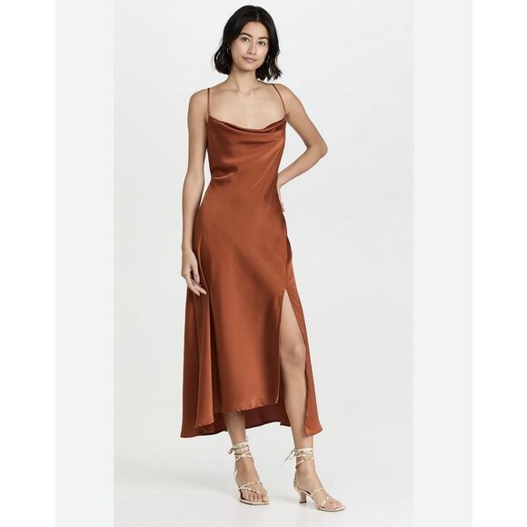 ASTR the Label Gaia Dress Rust Medium EEUC$94 Orange Red - Picture 1 of 5